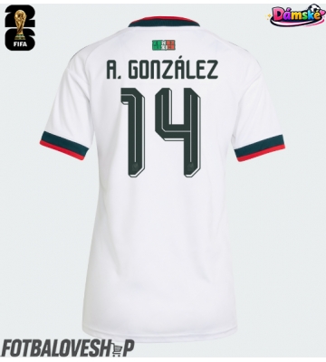 Mexiko Armando Gonzalez #14 Dámské Venkovní Dres MS 2026 Krátký Rukáv
